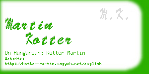 martin kotter business card